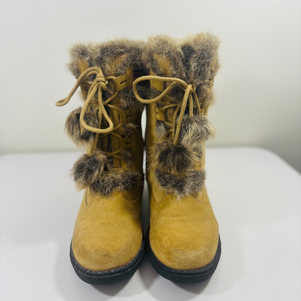 Totes‎ Leather Tanya Tan Faux Fur Lined Boots Women's Size 6 - Picture 2 of 10